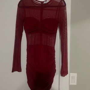 Princess Polly Red Mesh Dress